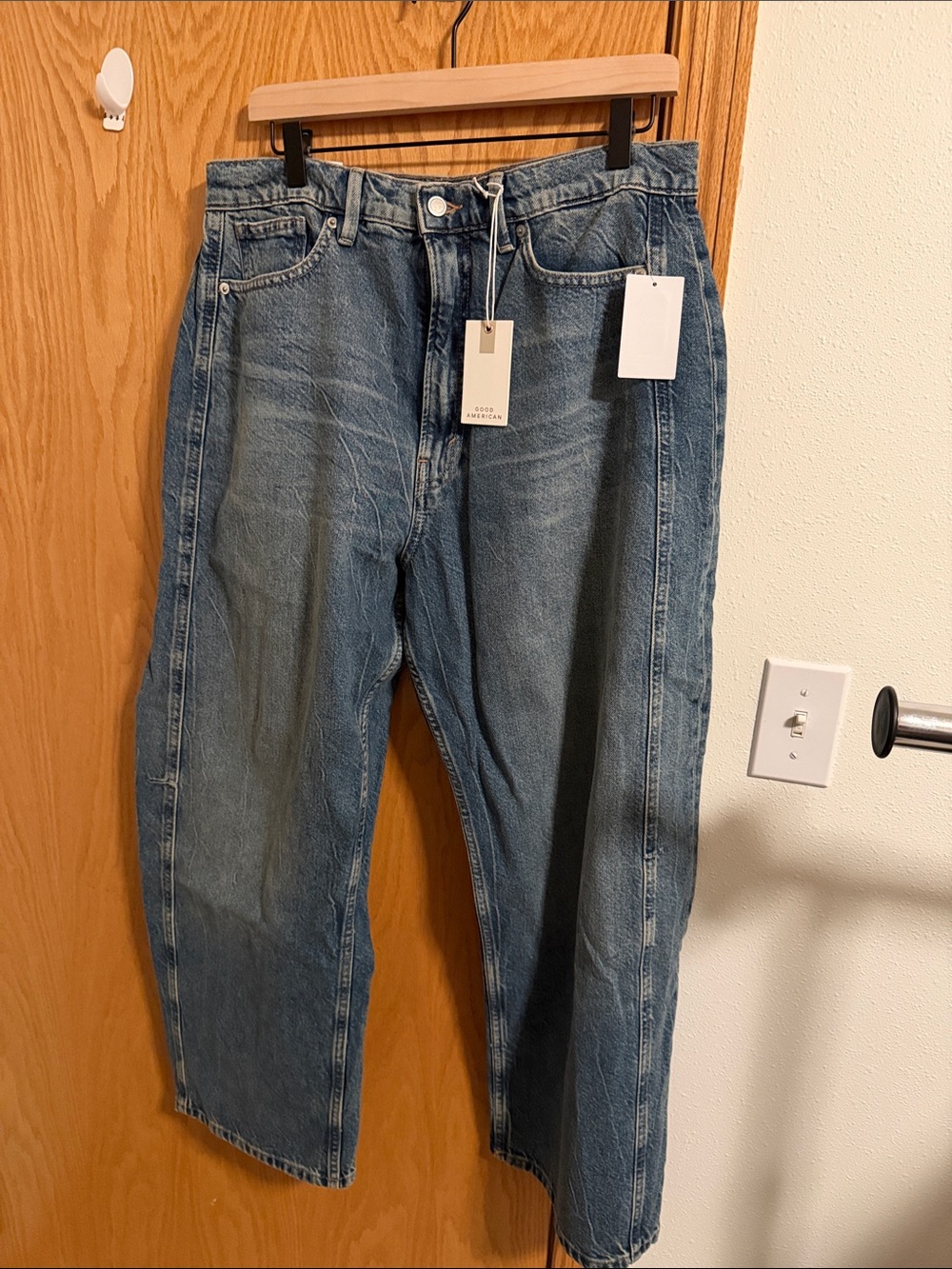 Good American Blue Good Extreme Barrel Jeans